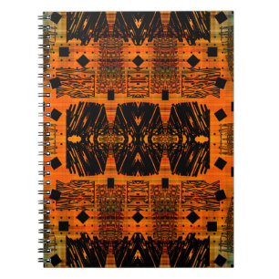 art deco ornamental vintage graphic pattern, S. 48 Notebook