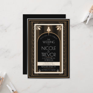 Art Deco Ornate Frame Custom Wedding Invitation