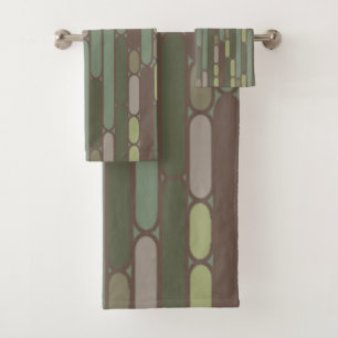 Art Deco Ovals Bath Towel Set