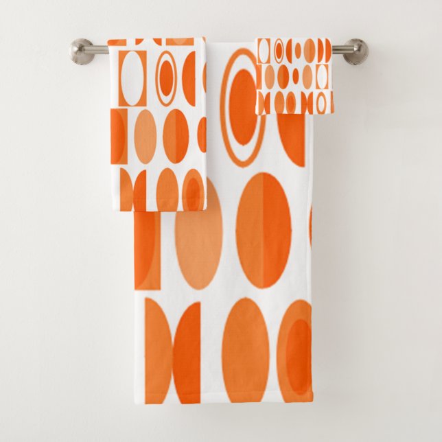 Art Deco Ovals Bath Towel Set (Insitu)