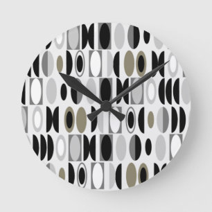 Art Deco Ovals  Round Clock