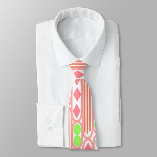 Art Deco Ovals Tie (Tied)