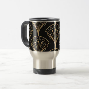 Art Deco Palmette Pattern Travel Mug