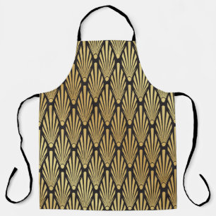 Art Deco Palms: Black Gold. Apron