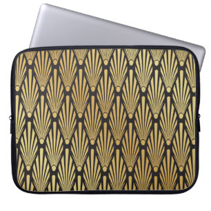 Art Deco Palms: Black Gold. Laptop Sleeve
