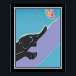 Art Deco "Panther & Butterfly" 16 x 20 Print<br><div class="desc">"Black Panther & Butterfly" Art Deco Print - 16 x 20</div>