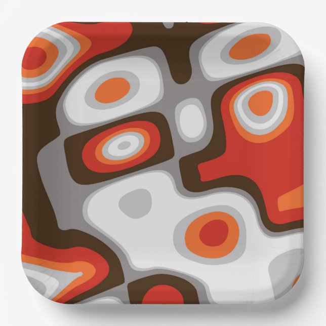 Art Deco Paper Bowls Plate (Front)