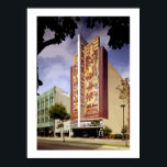Art Deco Paramount theater Oakland painting Poster<br><div class="desc">Art Deco architecture
 Digital painting from a US Government photo of the Paramount Theater 2025 Broadway,  Oakland,  Alameda County,  CA</div>