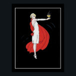 Art Deco Party Girl Vintage Poster<br><div class="desc">Art Deco Party Girl Vintage Poster art deco,  retro images,  vintage illustrations,  vintage retro,  nouveau,  deco image,  vintage travel,  france travel,  paris travel,  french,  vintage,  restaurant drco,  retro,  travel,  vintage images,  victorian,  victorian images,  vintage graphics,  popular,  décor les,  retro style,  cool,  modern,  country,  landscapes,  vintage store,  posters</div>