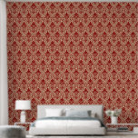 Art Deco Pattern 01 - Dark Red on Off-White Wallpaper<br><div class="desc">Art Deco Pattern 01 - Dark Red on Off-White</div>