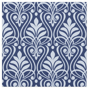 Art Deco Pattern 01 - Lavender Blue on Dark Blue Fabric
