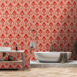 Art Deco Pattern 01 - Milano Red on Off-White Wallpaper<br><div class="desc">Art Deco Pattern 01 - Milano Red on Off-White</div>