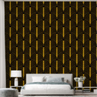 Art Deco Pattern 03 - Deco Gold 2 on Black
