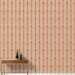Art Deco Pattern 04 - Dali's Red on Off-White Wallpaper<br><div class="desc">Art Deco Pattern 04 - Dali's Red on Off-White</div>