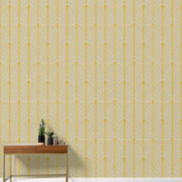 Art Deco Pattern 04 - Deco Gold on Off-White