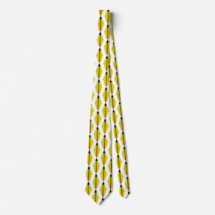 Art Deco pattern 3 in lemon and lime Tie