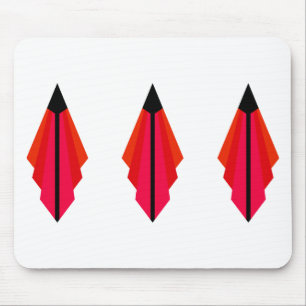 Art Deco Pattern 3 in Red Mouse Pad