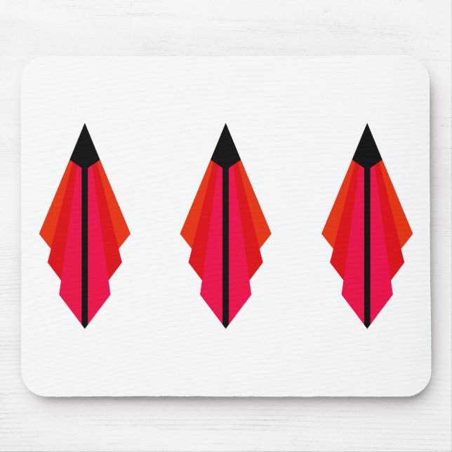 Art Deco Pattern 3 in Red Mouse Pad (Front)