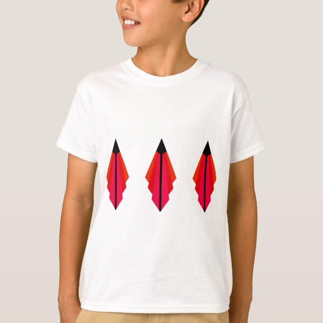 Art Deco Pattern 3 in Red T-Shirt (Front)