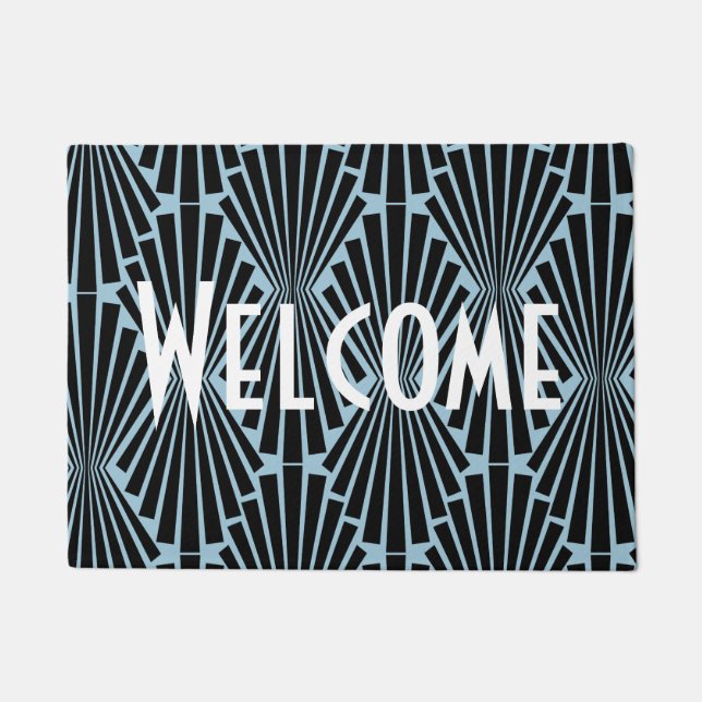 Art Deco Pattern Custom Doormat (Front)