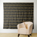 Art Deco pattern in black & gold Tapestry<br><div class="desc">Art Deco pattern featuring circles in black and gold .  Artistic    Tapestry .</div>