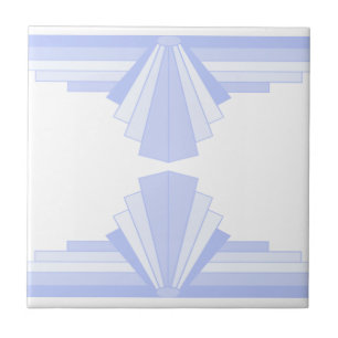 Art Deco Pattern in Blue Tile