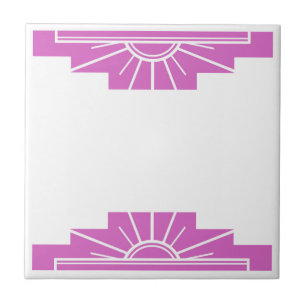 Art Deco Pattern in Bold Pink Tile