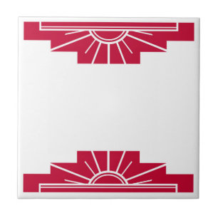 Art Deco Pattern in Deep Ruby Tile