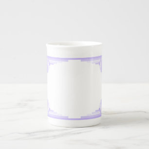 Art Deco Pattern in Lilac Bone China Mug
