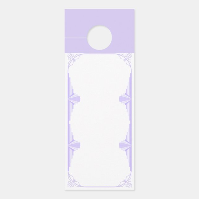 Art Deco Pattern in Lilac Door Hanger (Front)