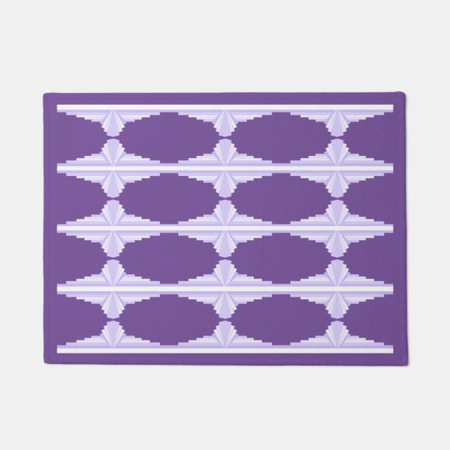 Art Deco Pattern in Lilac Doormat (Front)
