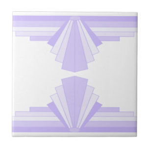 Art Deco Pattern in Lilac Tile