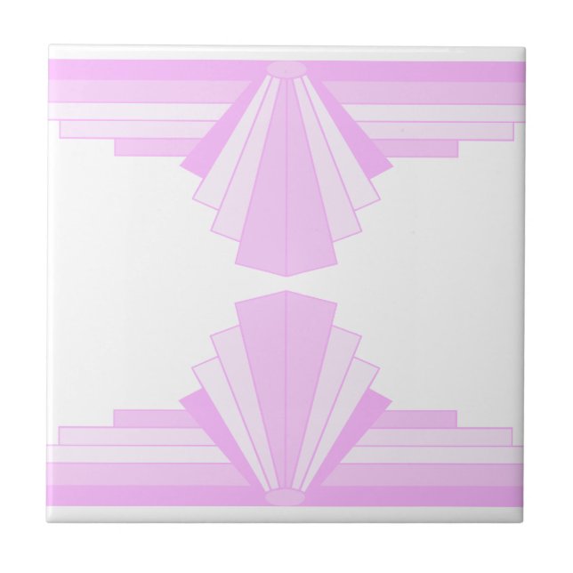 Art Deco Pattern in Pink Tile (Front)