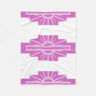 Art Deco Pattern in Pinks Fleece Blanket