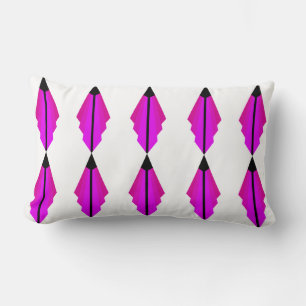 Art Deco Pattern in Pinks Lumbar Cushion