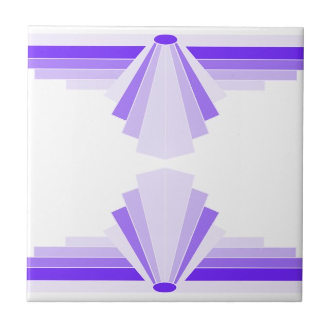 Art Deco Pattern in Purple Tile (Front)