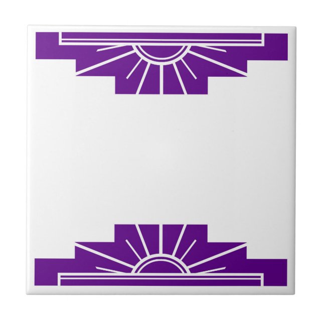 Art Deco Pattern in Purple Tile (Front)