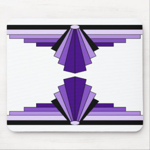 Art Deco Pattern in Purples Mouse Pad