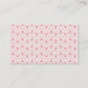 ART DECO PATTERN in RED Business Card