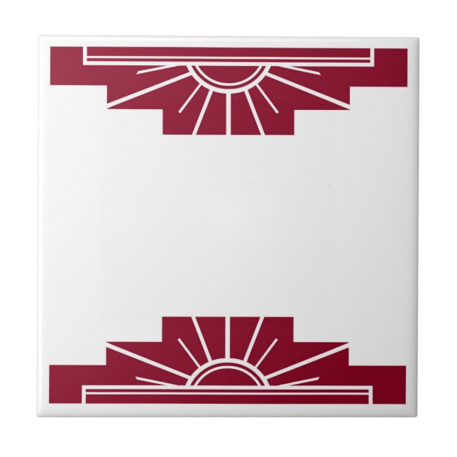 Art Deco Pattern in Red Tile (Front)