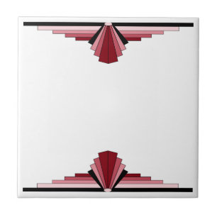 Art Deco Pattern in Red Tile