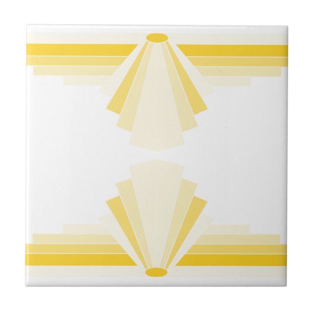 Art Deco Pattern in Yellow Tile (Front)