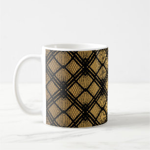 Art Deco Pattern. Seamless black and gold backgrou Coffee Mug