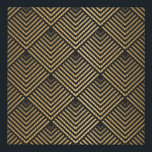 Art Deco Pattern. Seamless black and gold backgrou Faux Canvas Print<br><div class="desc">Art Deco Pattern. Seamless black and gold background. Scales or shells crisscross ornament. Minimalistic geometric design. Vintage lines. 1920-30s motifs. Luxury vintage illustration</div>