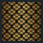 Art Deco Pattern. Seamless black and gold backgrou Poster<br><div class="desc">Art Deco Pattern. Seamless black and gold background. Metallic shells or scales lace ornament. Minimalistic geometric design. Vintage lines. 1920-30s motifs. Luxury vintage illustration
1920s,  1930s,  20s,  30s,  abstract,  art,  art deco,  artistic,  background,  black,  classic,  crisscross,  deco,  decoration,  decorative,  design,  diagonal,  elegant,  element,  fabricvintage,  retro,  illustration, </div>