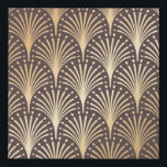 Art Deco Pattern. Seamless golden background. Mini Faux Canvas Print<br><div class="desc">Art Deco Pattern. Seamless golden background. Minimalistic geometric design. Vintage line design. 1920-30s motifs. Luxury vintage illustration</div>