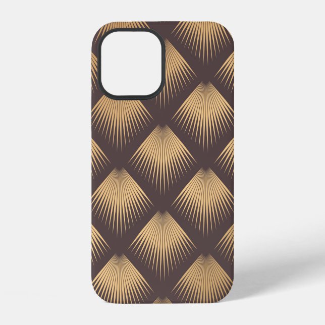 Art Deco Pattern. Seamless golden background. Mini iPhone Case (Back)