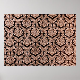 Art Deco Pattern. Seamless golden background. Mini Poster