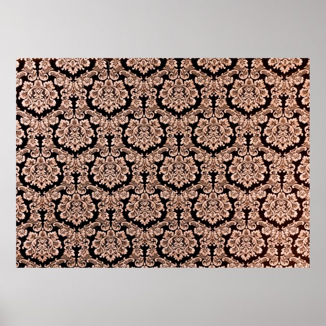 Art Deco Pattern. Seamless golden background. Mini Poster (Front)