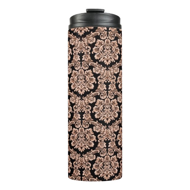 Art Deco Pattern. Seamless golden background. Mini Thermal Tumbler (Front)